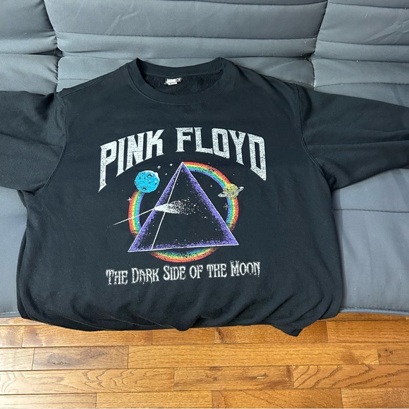 Pink Floyd black Sweatshirt, Dark Side of the Moon, Size L - Picture 5 of 9